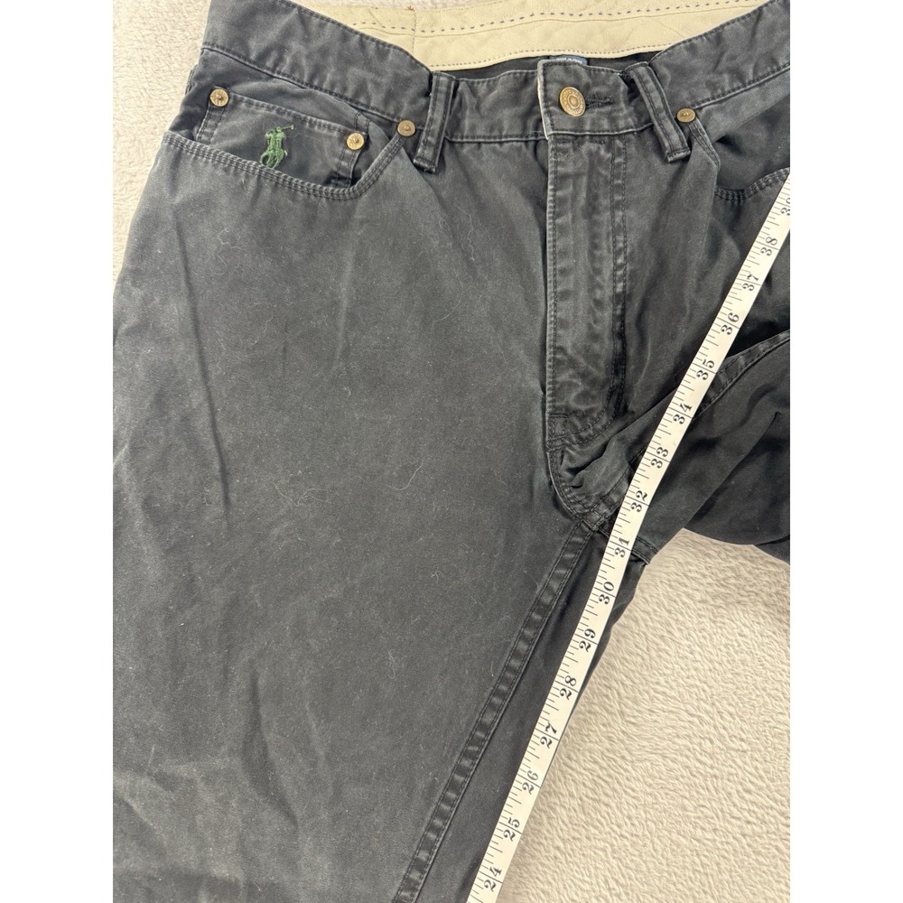 Polo Ralph Lauren Chino Pants Mens 33x32 Black Straight Cotton Casual - Picture 11 of 13